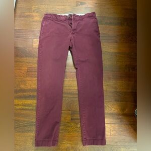 J Crew 31x32 Men's Burgundy Pants